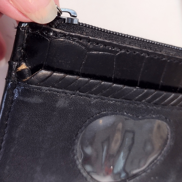 Brighton change purse, vintage, leather, zip top. Heart shaped photo frame. - Picture 6 of 6